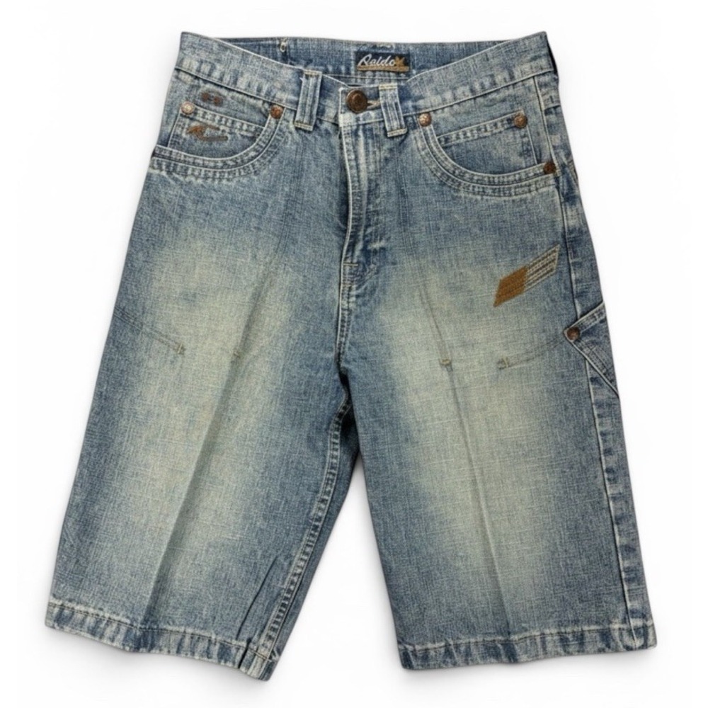 Vtg Raider Denim Shorts Waist 29" Y2K Baggy Jorts Distressed Skater 90s